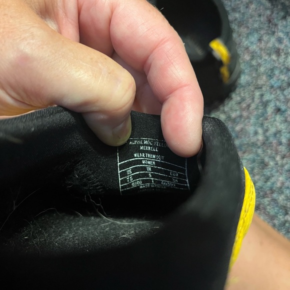 Merrell Black and Yellow Slip-On Shoes - Picture 4 of 5